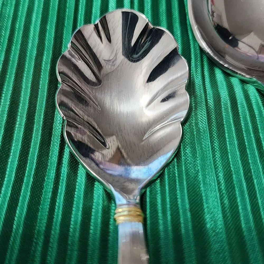 Reed & Barton GOLDEN JUBILEE 5 Piece Serving  Set Glosy 18/8 KOREA Lightly Used